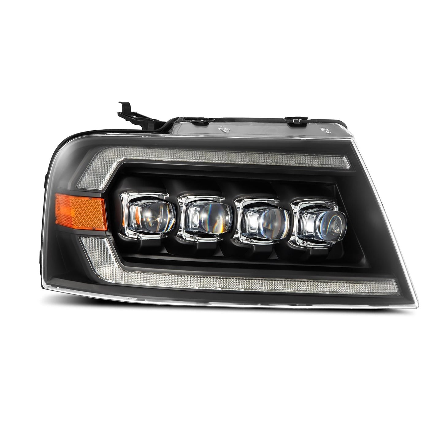 AlphaRex 04-08 Ford F150 / 06-08 Lincoln Mark LT NOVA-Series LED Projector Headlights Black