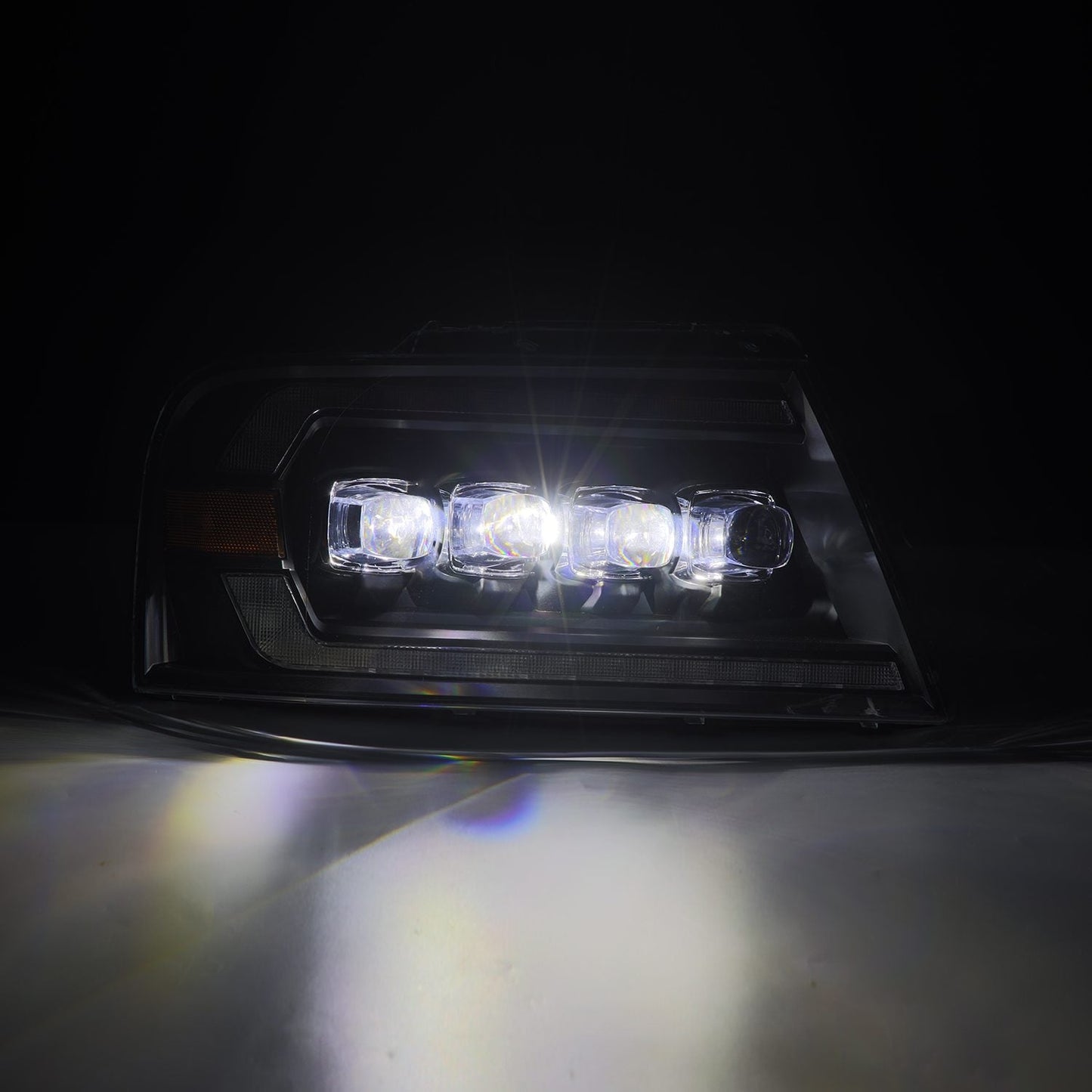 AlphaRex 04-08 Ford F150 / 06-08 Lincoln Mark LT NOVA-Series LED Projector Headlights Black