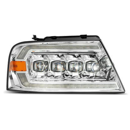 AlphaRex 04-08 Ford F150 / 06-08 Lincoln Mark LT NOVA-Series LED Projector Headlights Chrome