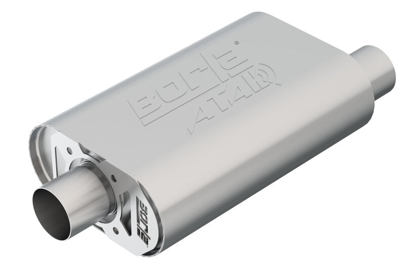 Borla CrateMuffler SBC Hot 350/383 2.5in Offset/Center 14x4.35x9in Oval ATAK (400820)