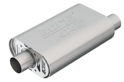Borla CrateMuffler SBC Hot 350/383 2.5in Offset/Center 14x4.35x9in Oval ATAK (400820)