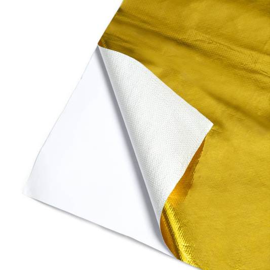 Mishimoto Gold Reflective Barrier w/ Adhesive Backing 24 inches x 24 inches-WheelFlip