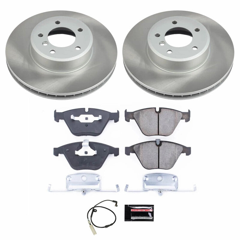 PowerStop 2008 BMW 535xi Front Semi-Coated Rotor Kit (SC2110)