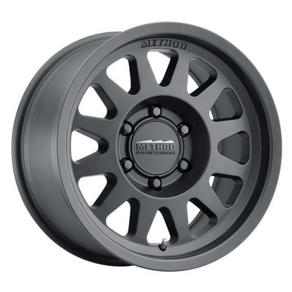 (set of 4) Method MR704 Matte Black | 17x8.5" +0mm | 6x5.5in Wheel