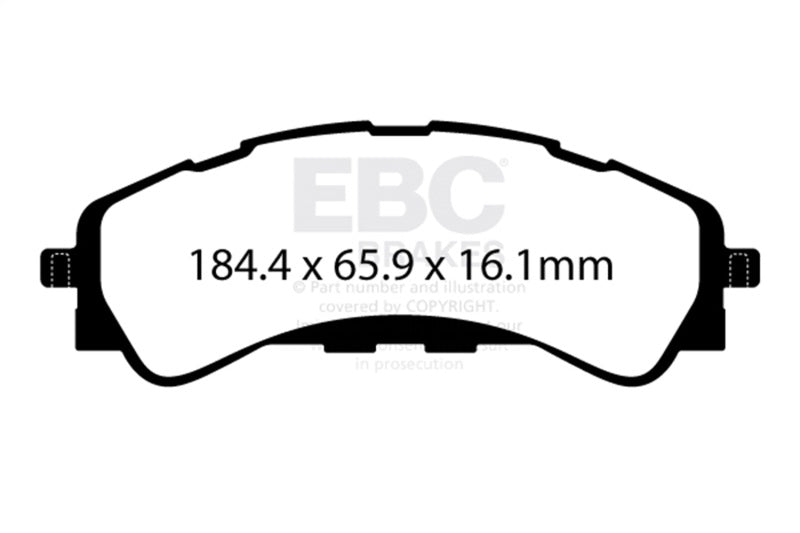 EBC Brakes ED93107 Truck/SUV Extra Duty Brake Pads for 19-24 Bronco Ranger