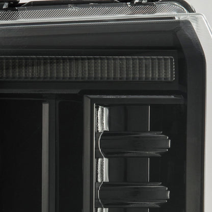 AlphaRex 05-07 Ford Super Duty/Excursion LUXX-Series LED Projector Headlights Alpha-Black