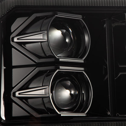 AlphaRex 05-07 Ford Super Duty/Excursion LUXX-Series LED Projector Headlights Alpha-Black