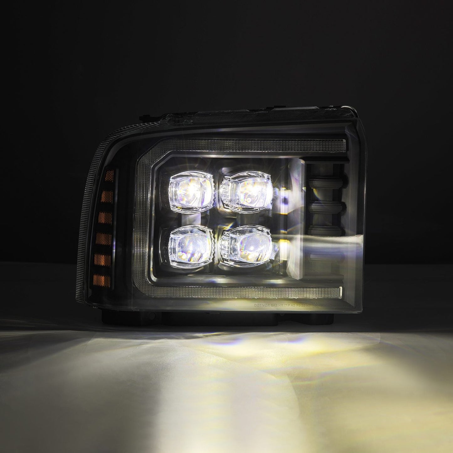 AlphaRex 05-07 Ford Super Duty/Excursion NOVA-Series LED Projector Headlights Black