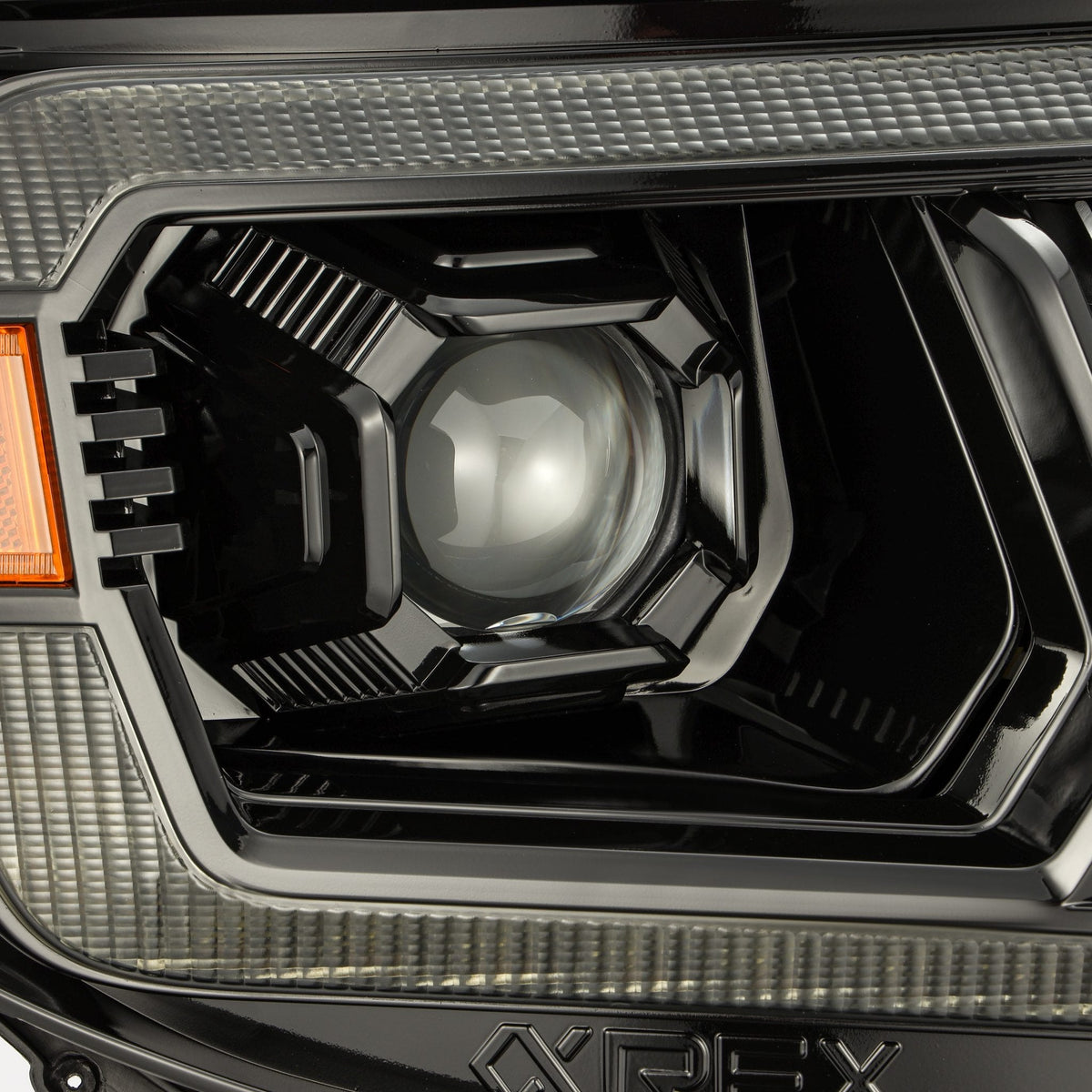 AlphaRex 05-11 Toyota Tacoma PRO-Series Projector Headlights Plank Style Design Alpha Black w/DRL