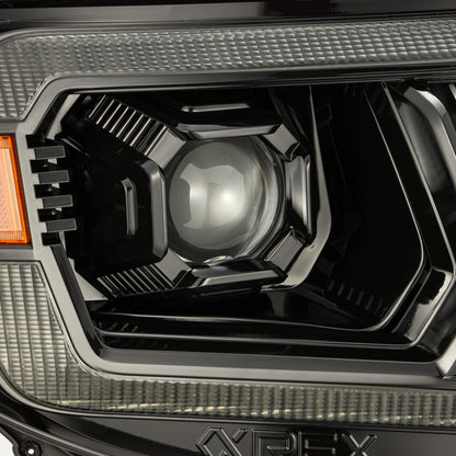 AlphaRex 05-11 Toyota Tacoma PRO-Series Projector Headlights Plank Style Design Alpha Black w/DRL