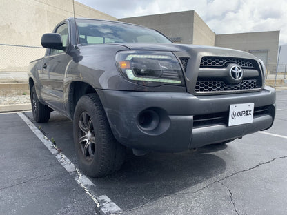 AlphaRex 05-11 Toyota Tacoma PRO-Series Projector Headlights Plank Style Design Black w/DRL