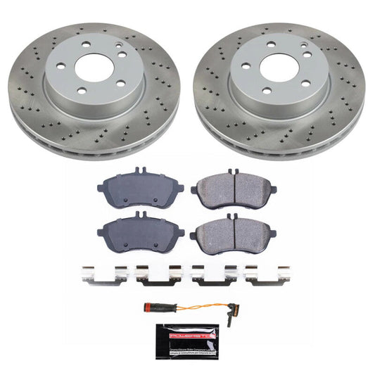 PowerStop 08-12 Mercedes-Benz C300 Front Semi-Coated Rotor Kit (SC7766)
