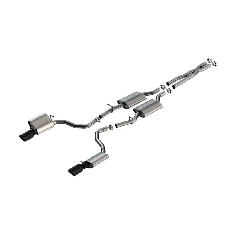 Borla ATAK Cat-Back Exhaust System (Black Tips): Dodge Charger 3.6L V6 2019 - 2023
