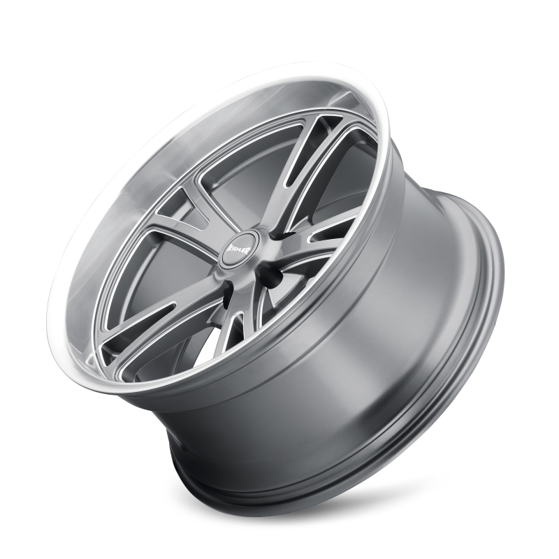 (set of 4) Ridler Wheels 606 Gloss Grey Machined | 20x8.5" +0mm | 5x120.65mm Wheels