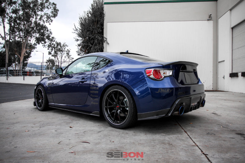 Seibon 12-13 BRZ/FRS KC Style Carbon Fiber Rear Lip | Subaru BRZ / FRS (RL1213SCNFRS-KC)