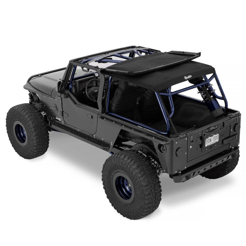 Bestop 56821-17 Trektop Slantback Soft Top Black Twill for 04-06 Wrangler TJ