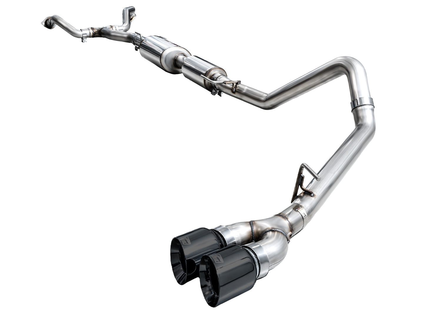 AWE Tuning 0FG Exhaust for 3rd Gen Toyota Tundra - Dual Diamond Black Tips (3015-33063)