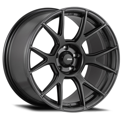 (set of 4) Konig Ampliform Dark Metallic Graphite | 18x10" +20mm | 5x114.3mm Wheel