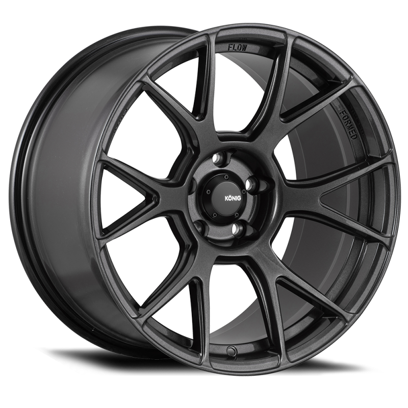 (set of 4) Konig Ampliform Dark Metallic Graphite | 19x9.5" +25mm | 5x114.3mm Wheel
