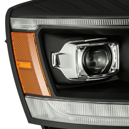 AlphaRex 06-08 Dodge Ram PRO-Series Halogen Projector Headlights Black