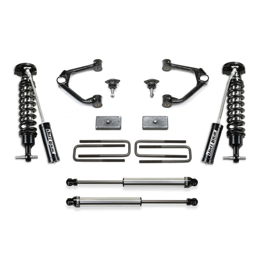 Fabtech 1.5in Budget System w/ 2.5in DL Resi & 2.25in Rear Shocks | GM K1500 Pickup (19-22) w/ Trail Boss/AT4 Package (K1154DL)