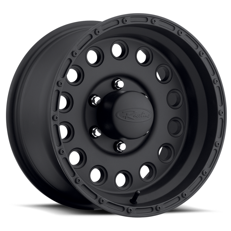 (set of 4) Raceline 887 Rock Crusher Satin Black | 15x10" -47mm | 6x139.7mm Wheel