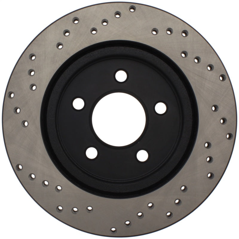 StopTech 128.61087R Sport Cross-Drilled Disc Brake Rotor for 05-14 Mustang