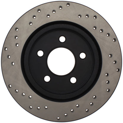 StopTech 128.61087R Sport Cross-Drilled Disc Brake Rotor for 05-14 Mustang