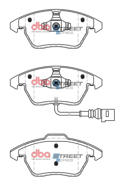 DBA Street Series Front Brake Pads | Volkswagen GTI (06-13) (DB1849SS)