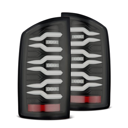 AlphaRex 07-08 Dodge Ram 1500/07-09 Dodge Ram 2500/3500 Truck LUXX-Series LED Tail Lights Black