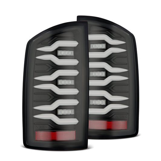 AlphaRex 07-08 Dodge Ram 1500/07-09 Dodge Ram 2500/3500 Truck LUXX-Series LED Tail Lights Black