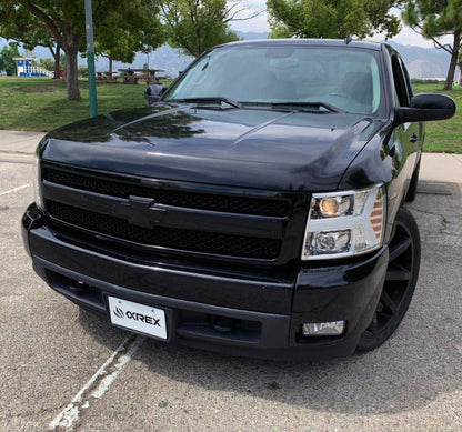 AlphaRex 07-13 Chevrolet Silverado LUXX-Series LED Projector Headlights Chrome