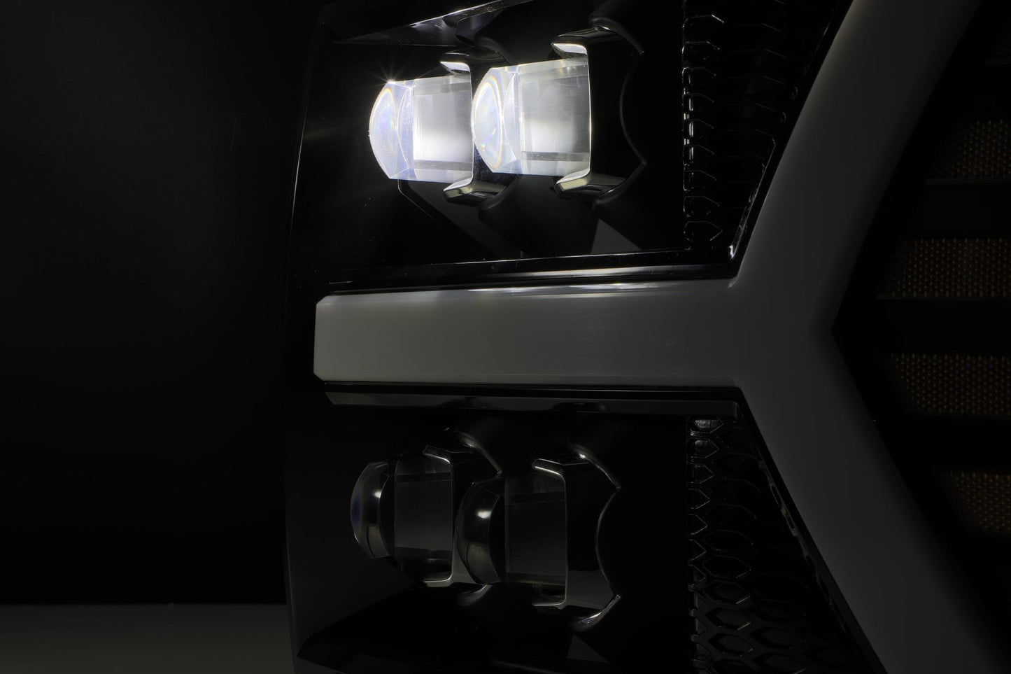 AlphaRex 07-13 Chevrolet Silverado NOVA-Series LED Projector Headlights Jet Black