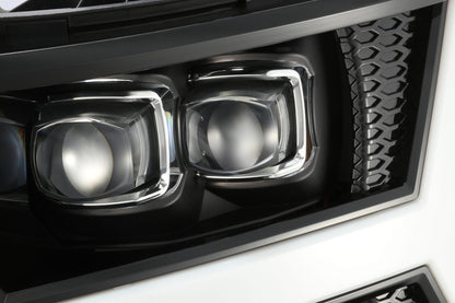 AlphaRex 07-13 Chevrolet Silverado NOVA-Series LED Projector Headlights Jet Black