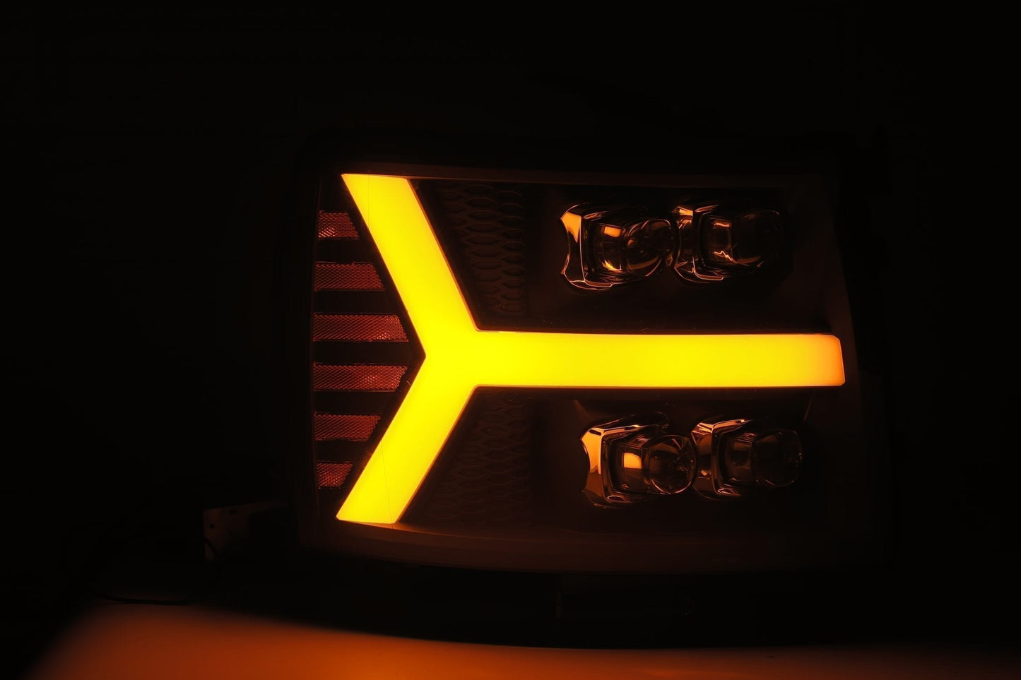 AlphaRex 07-13 Chevrolet Silverado NOVA-Series LED Projector Headlights Jet Black