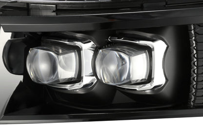 AlphaRex 07-13 Chevrolet Silverado NOVA-Series LED Projector Headlights Jet Black