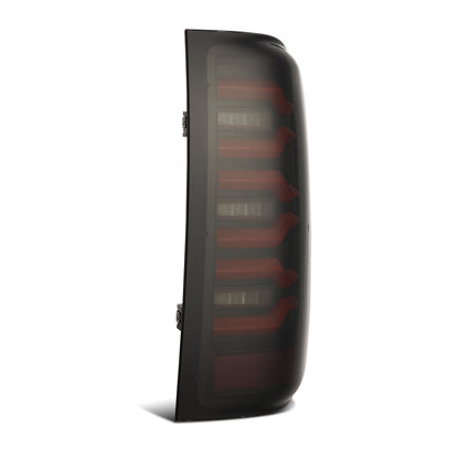 AlphaRex 07-13 Chevy Silverado LUXX-Series LED Tail Lights Black-Red