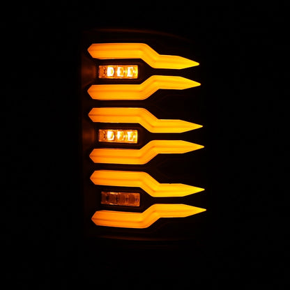 AlphaRex 07-13 GMC Sierra LUXX-Series LED Tail Lights Black