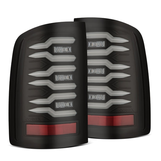 AlphaRex 07-13 GMC Sierra LUXX-Series LED Tail Lights Black