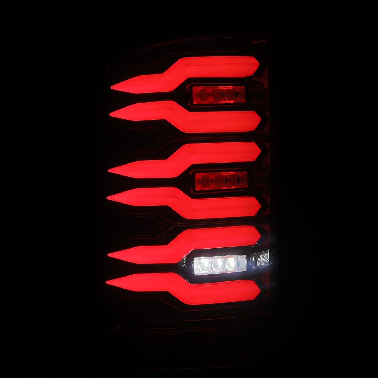 AlphaRex 07-13 GMC Sierra LUXX-Series LED Tail Lights Black Red