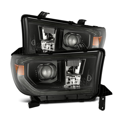 AlphaRex 07-13 Toyota Tundra/08-17 Toyota Sequoia MK II LUXX-Series LED Projector Headlights Alpha-Black (With Level Adjuster)