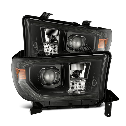 AlphaRex 07-13 Toyota Tundra/08-17 Toyota Sequoia MK II LUXX-Series LED Projector Headlights Alpha-Black (With Level Adjuster)