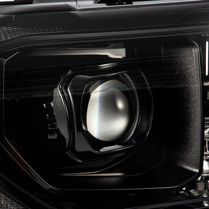 AlphaRex 07-13 Toyota Tundra/08-17 Toyota Sequoia MK II LUXX-Series LED Projector Headlights Alpha-Black (With Level Adjuster)