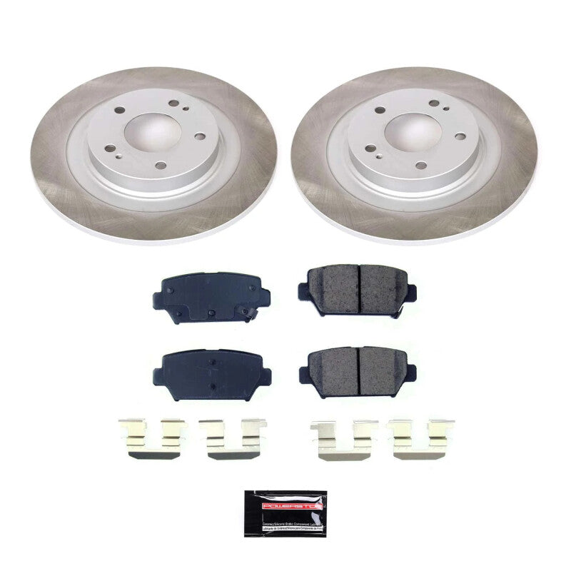PowerStop 18-20 Mitsubishi Eclipse Cross Rear Semi-Coated Rotor Kit (SC8434)