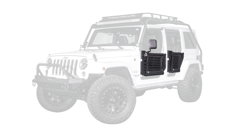 Body Armor 4x4 JK-6140 Gen 3 Rear Trail Doors for 2007-2018 Jeep Wrangler JK