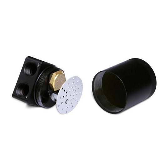 Mishimoto 07-10 BMW N54 Baffled Oil Catch Can Kit - Black (CCV Side)-WheelFlip