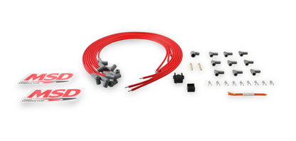 MSD 31229 Super Conductor 8.5mm Spark Plug Wire Set 8 Cylinder 90° Plug/90° Cap