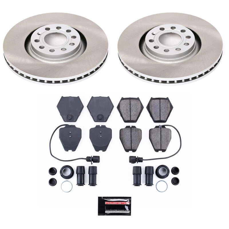 PowerStop 00-02 Audi S4 Front Semi-Coated Rotor Kit (SC886)