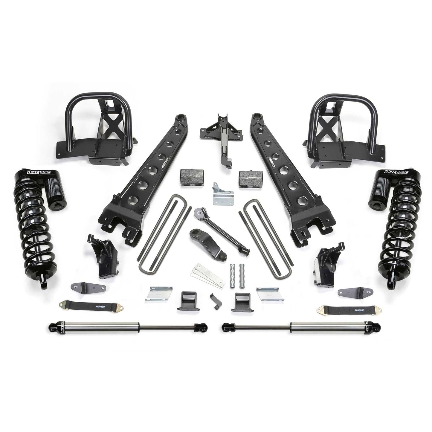 Fabtech 6" Radius Arm System w/ DLSS 4.0 Coilover & Rear DLSS | Ford F350/450 4WD 8 Lug (11-16) (K2145DL)