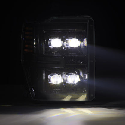 AlphaRex 08-10 Ford Super Duty/Excursion NOVA-Series LED Projector Headlights Alpha-Black